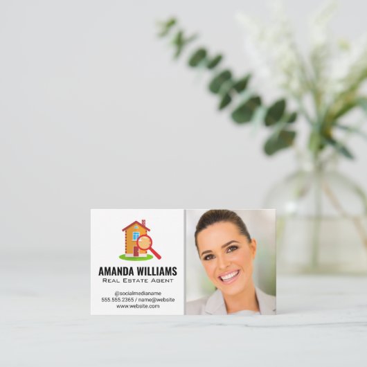 実在代理人 | ハウスサーチロゴ 名刺 (スタンド正面)