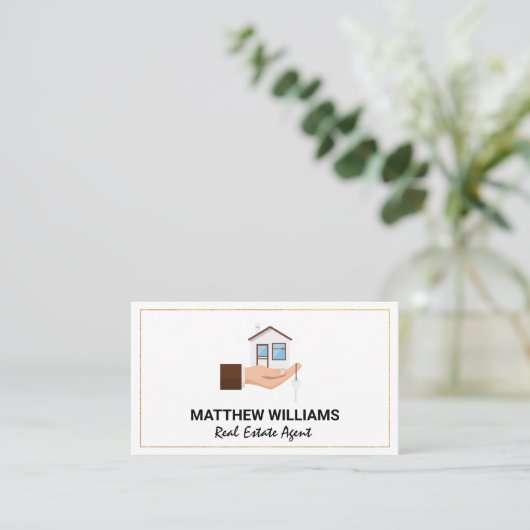 実在代理人 |ハンドハウス鍵 名刺 (スタンド正面)
