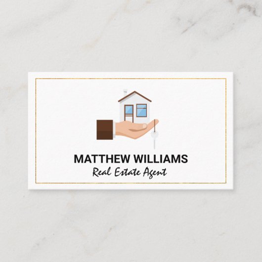 実在代理人 |ハンドハウス鍵 名刺 (正面)