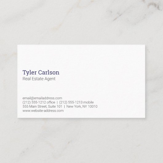 実在代理人 |プロパティ建物のロゴ 名刺 (裏面)