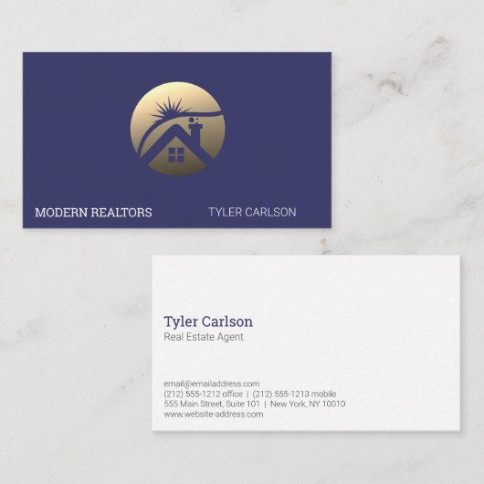 実在代理人 |プロパティ建物のロゴ 名刺 (正面/裏面)