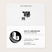 実在代理人 |プロパティ建物アイコン 名刺 (外部フラット)