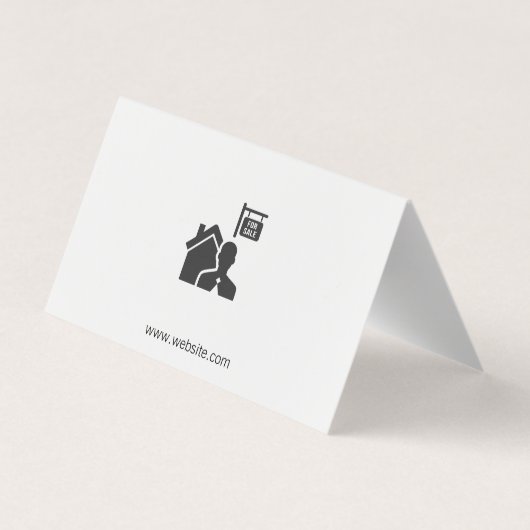 実在代理人 |プロパティ建物アイコン 名刺 (裏面)