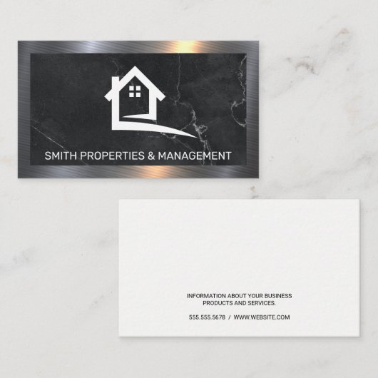 実在代理人 |プロパティ |メタリック縁ど 予約カード (正面/裏面)