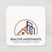 実在代理人 | ホームおよび建物 スクエア名刺 (正面)