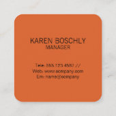 実在代理人 | ホームおよび建物 スクエア名刺 (裏面)