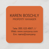 実在代理人 |ホームおよび建物 | QRコード スクエア名刺 (裏面)