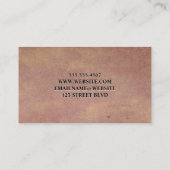 実在代理人 |ホームアイコン |ヴィンテージ背景 名刺 (裏面)