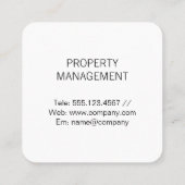 実在代理人 | ホームセラー | 赤ストライプ色 スクエア名刺 (裏面)