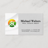 実在代理人 |ホームモダンスタイルロゴ 名刺 (正面)