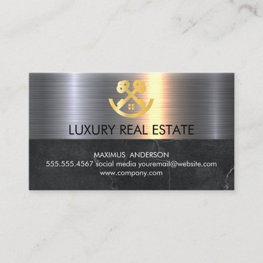 実在代理人 | ホーム鍵のロゴ 名刺 (正面)