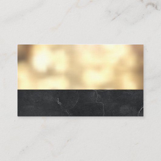 実在代理人 | メタリック金ゴールドボケ 名刺 (裏面)