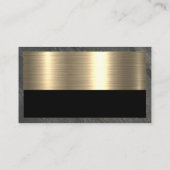 実在代理人 | メタリック金ゴールド大理石石板 名刺 (裏面)