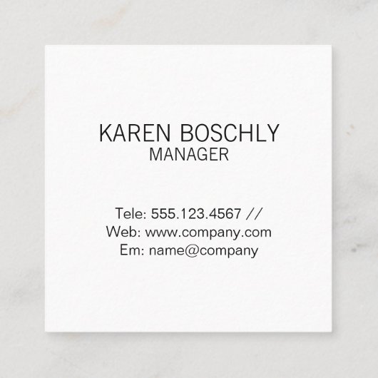 実在代理人 | メタリック | 企業の建物 スクエア名刺 (裏面)