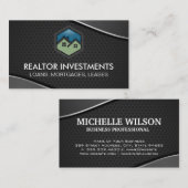 実在代理人 |メタリック |穴あきメッシュ 名刺 (正面/裏面)