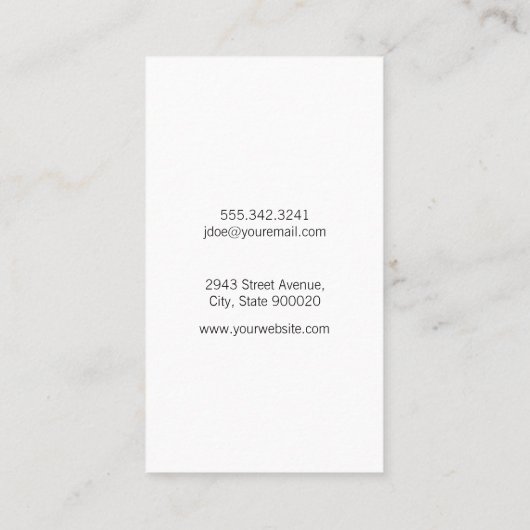 実在代理人 |レザー |大理石 名刺 (裏面)