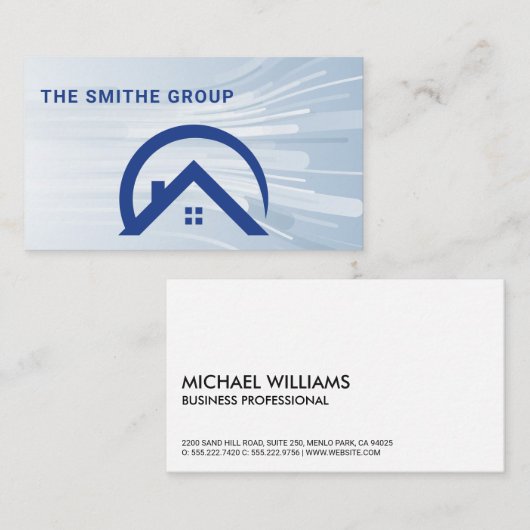 実在代理人 | レジデンシャルホームルーフブルー 名刺 (正面/裏面)