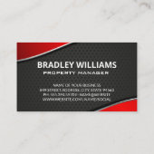 実在代理人 | レッドメタリック | 工業用 名刺 (裏面)