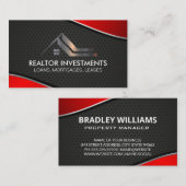 実在代理人 | レッドメタリック | 工業用 名刺 (正面/裏面)