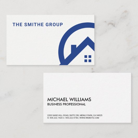 実在代理人 |住宅用ホームブルー 名刺 (正面/裏面)