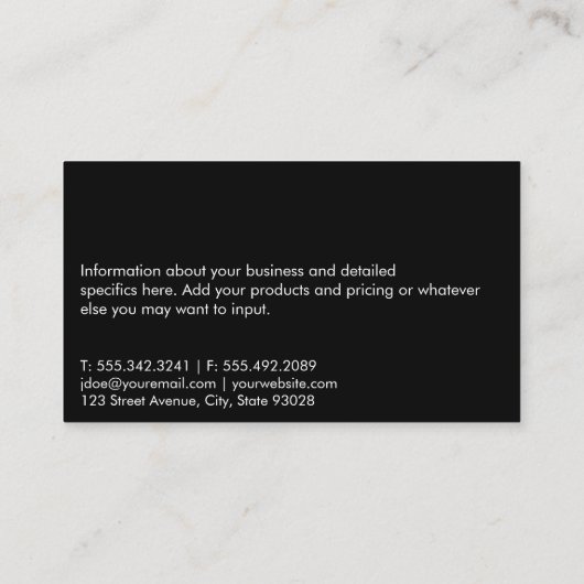 実在代理人 名刺 (裏面)