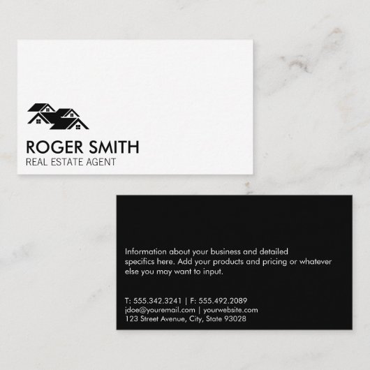 実在代理人 名刺 (正面/裏面)