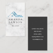 実在代理人 |大理石のホームアイコン 予約カード (正面/裏面)