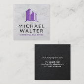 実在代理人 |大理石 |プロパティマネージャ スクエア名刺 (正面/裏面)