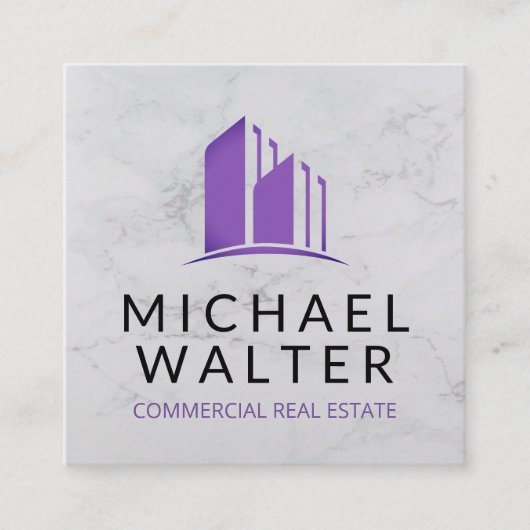 実在代理人 |大理石 |プロパティマネージャ スクエア名刺 (正面)