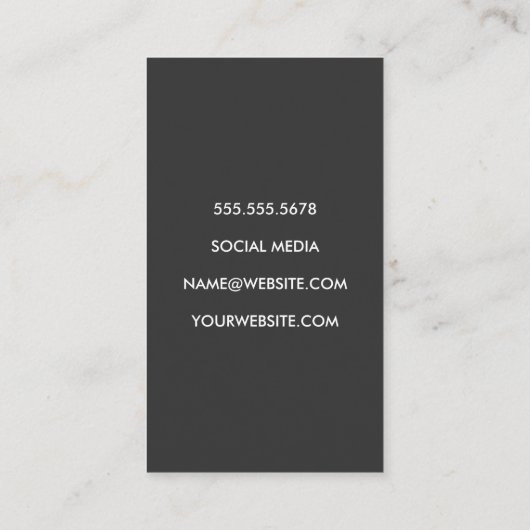 実在代理人 |大理石 |ホームおよびツリーアイコン 予約カード (裏面)