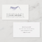 実在代理人 | 屋根の上部アイコンのグラデーション 名刺 (正面/裏面)