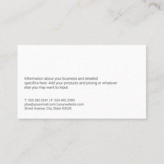 実在代理人 | 建物 名刺 (裏面)