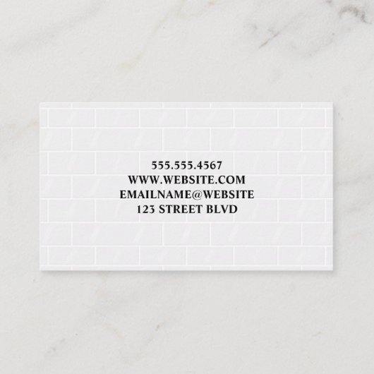 実在代理人 |白レンガのタイル 名刺 (裏面)