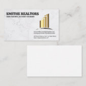 実在代理人 | 金ゴールド超高層ビル 予約カード (正面/裏面)