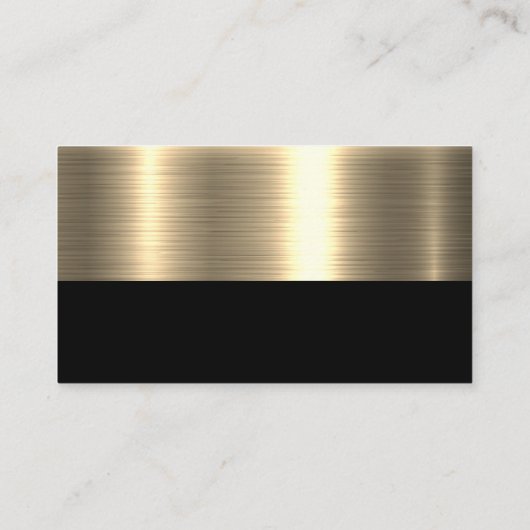 実在代理人 | 金ゴールド金属背景 名刺 (裏面)