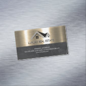 実在代理人 |金属金ゴールド大理石事業 マグネット名刺 (インサイチュ)