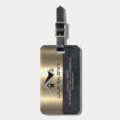 実在代理人 |金属金ゴールド大理石事業 ラゲッジタグ (正面縦)