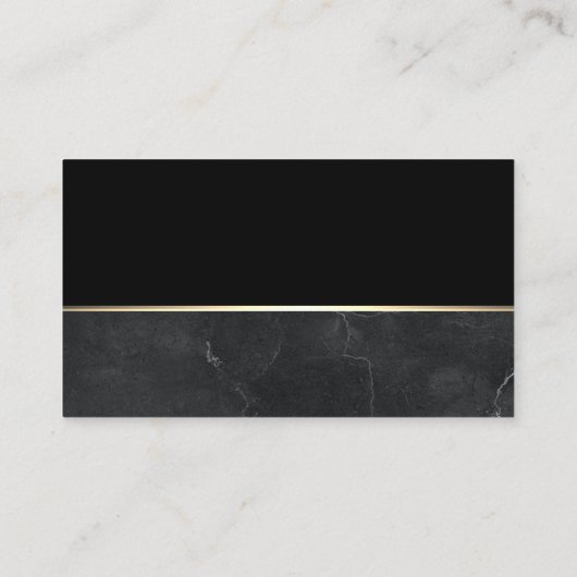 実在代理人 | 金属金ゴールド大理石 名刺 (裏面)