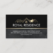 実在代理人 | 金属金ゴールド大理石 名刺 (正面)