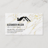 実在代理人 |鍵 |木と大理石 名刺 (裏面)