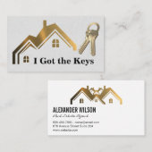 実在代理人 |鍵 |金ゴールドホーム 名刺 (正面/裏面)