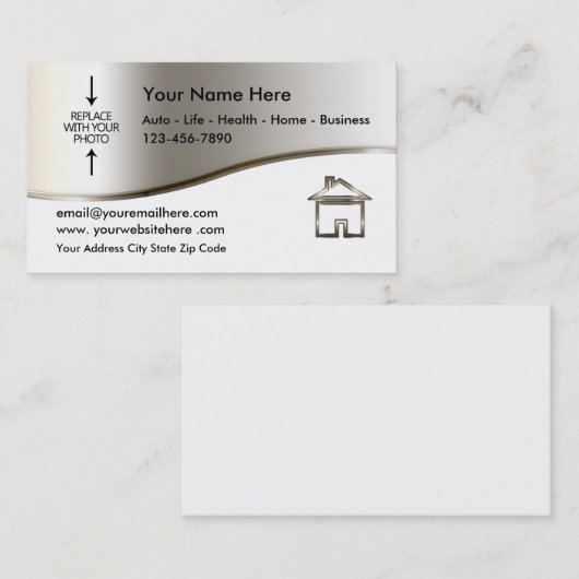 実在代理写真テンプレート 名刺 (正面/裏面)