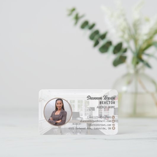 実在代理商 |不動産仲介業者 名刺 (スタンド正面)