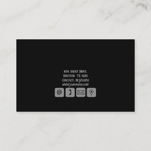 実在代理商 名刺 (裏面)