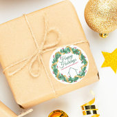 実在会社のクリスマスエレガントカスタムギフト ラウンドシール