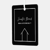 実在会社のモダンカスタムクリスマス メタルオーナメント (正面左)