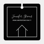 実在会社のモダンカスタムクリスマス メタルオーナメント (正面)