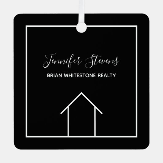 実在会社のモダンカスタムクリスマス メタルオーナメント (正面)