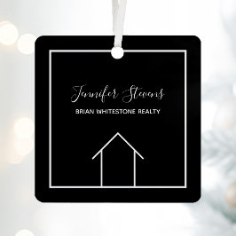 実在会社のモダンカスタムクリスマス メタルオーナメント