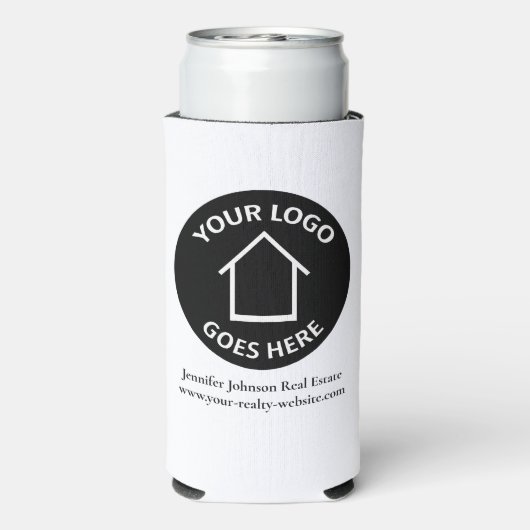 実在会社カスタムのロゴシンプルマーケティング スリム缶クーラー (Seltzer裏面)